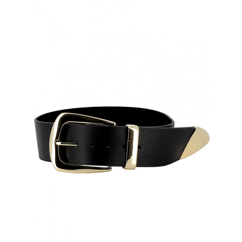 B-LOW THE BELT BW296 000LE WOMEN'S BLACK/GOLD BELT