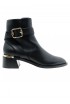 JIMMY CHOO J000154004 BLACK LEATHER CLARICE ANKLE BOOTS