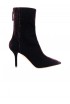 AQUAZZURA SHOMIDB1-VEL-MLT MERLOT VELVET TRES ST HONORE LINED BOOTIE 85 BOOTS
