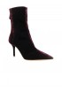 AQUAZZURA SHOMIDB1-VEL-MLT MERLOT VELVET TRES ST HONORE LINED BOOTIE 85 BOOTS