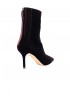 AQUAZZURA SHOMIDB1-VEL-MLT MERLOT VELVET TRES ST HONORE LINED BOOTIE 85 BOOTS