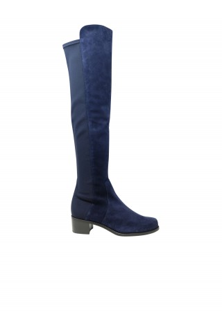 STUART WEITZMAN S4464 BLUE SUEDE RESERVE BOOTS