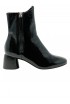 HALMANERA CAREN05 BLACK PATENT LEATHER PLUM ANKLE BOOTS