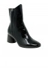 HALMANERA CAREN05 BLACK PATENT LEATHER PLUM ANKLE BOOTS