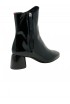 HALMANERA CAREN05 BLACK PATENT LEATHER PLUM ANKLE BOOTS