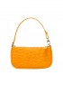 BY FAR MINI RACHEL ORANGE CROCO LEATHER HANDBAG