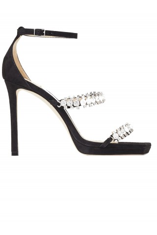 JIMMY CHOO J00015837036 BLACK SUEDE BING SANDAL 105