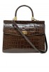 RODO B8533208 211 BROWN CROCO LEATHER PARIS HANDBAG
