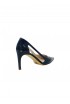 ROBERTO DEL CARLO 11507 BLUE DENIM PATENT LEATHER VETRO PUMPS