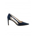ROBERTO DEL CARLO 11507 BLUE DENIM PATENT LEATHER VETRO PUMPS