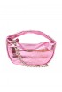 BY FAR BABY CUSH PINK METALLIC LEATHER HANDBAG