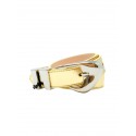 BY FAR GOLD LEATHER MOORE METALLIC BELT