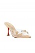CHRISTIAN LOUBOUTIN 3230288 F642 PEACH NAPPA PVC DEGRAQUEEN 85 SANDALS