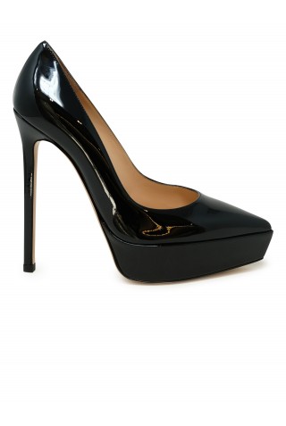 GIANVITO ROSSI G22299.15RIC.VERNERO BLACK PATENT LEATHER PUMPS