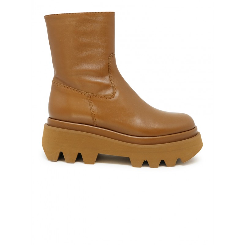PALOMA BARCELO 512301 BROWN LEATHER OSIAN IRIS BOOTS