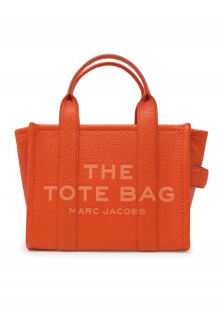 MARC JACOBS H009L01SP21 846 ELECTRIC ORANGE LEATHER THE SMALL TOTE BAG