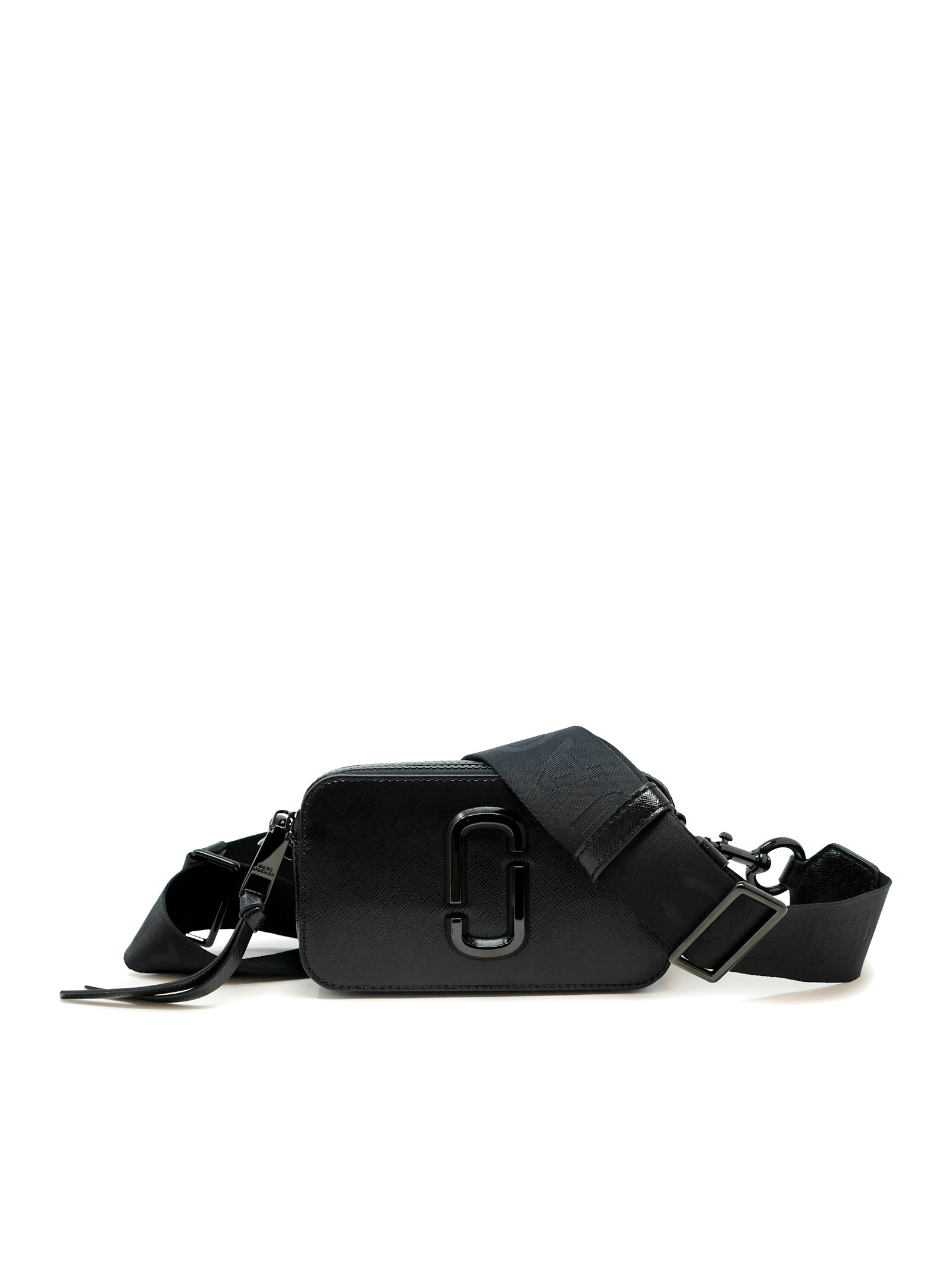 MARC JACOBS M0014867 001 BLACK LEATHER SNAPSHOT BAG
