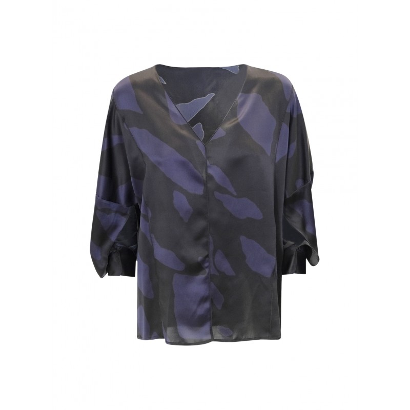 ANTONELLI K1247 898 288C BLUE SILK DAMIEN SHIRT