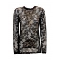 PAROSH D100003 013 NASTRINO BLACK COTTON T-SHIRT