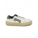 PURAAI 1.01 CLASSIC WHITE AND GREEN VEGAN LEATHER SNEAKERS