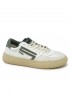 PURAAI 1.01 CLASSIC WHITE AND GREEN VEGAN LEATHER SNEAKERS