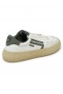 PURAAI 1.01 CLASSIC WHITE AND GREEN VEGAN LEATHER SNEAKERS