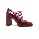 CAREL PARIS KEEL 331951 BURGUNDY PATENT LEATHER PUMPS