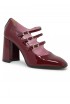 CAREL PARIS KEEL 331951 BURGUNDY PATENT LEATHER PUMPS