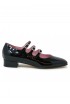 CAREL PARIS ARIANA 2812 BLACK PATENT LEATHER BALLET SHOES