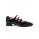 CAREL PARIS ARIANA 2812 BLACK PATENT LEATHER BALLET SHOES