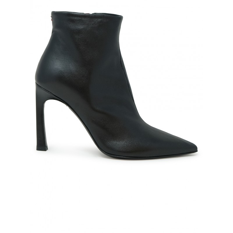 HALMANERA VEVA05 BLACK LEATHER BARON ANKLE BOOTS