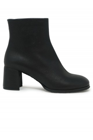ROBERTO DEL CARLO 11411 BLACK LEATHER PRINKIPO ANKLE BOOTS