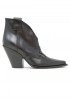 ELENA IACHI E3623 BLACK LEATHER ANKLE BOOTS