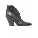 ELENA IACHI E3623 BLACK LEATHER ANKLE BOOTS