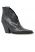 ELENA IACHI E3623 BLACK LEATHER ANKLE BOOTS