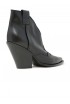 ELENA IACHI E3623 BLACK LEATHER ANKLE BOOTS