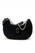 MARC JACOBS 2F3HSH054H02 001 BLACK SYNTHETIC FUR THE CURVE BAG
