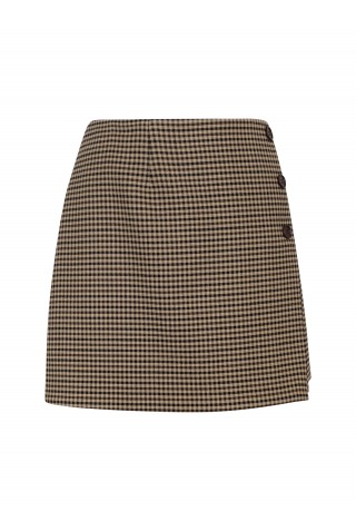 PAROSH D630393 804 BEIGE WOOL LIONE SKIRT