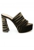 GIANVITO ROSSI G16990.70RIC.VEZMINK MINK ZEBRA PRINT VELVET MULES