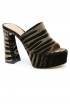 GIANVITO ROSSI G16990.70RIC.VEZMINK MINK ZEBRA PRINT VELVET MULES