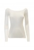 PAROSH D540713 002 CREAM COTTON CIPRIA24 SWEATER