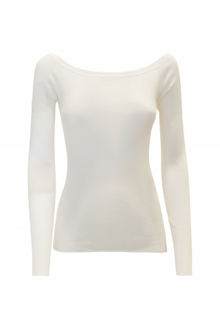 PAROSH D540713 002 CREAM COTTON CIPRIA24 SWEATER