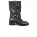 ELENA IACHI A5607 BLACK LEATHER BOOTS
