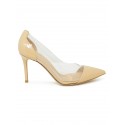 GIANVITO ROSSI G20938.85RIC.VGLNUTR NUDE PATENT LEATHER PUMPS