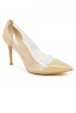 GIANVITO ROSSI G20938.85RIC.VGLNUTR NUDE PATENT LEATHER PUMPS
