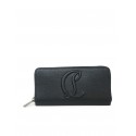 CHRISTIAN LOUBOUTIN 3235083 CM53 BLACK CALF BY MY SIDE LONG WALLET
