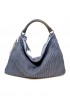REPTILE'S HOUSE H354V54867 BLUE LEATHER LUNE SHOULDER BAG