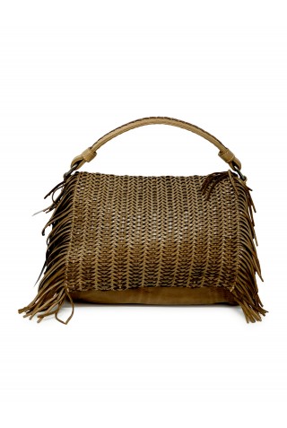 REPTILE'S HOUSE H730V07A47 TAN LEATHER VASIA HANDBAG