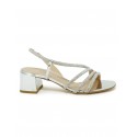 NINALILOU 341024B5/22 SILVER LEATHER SANDAL