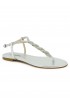 NINALILOU 321131FR/10 SILVER LEATHER FLAT SANDAL